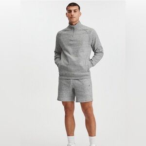 Fabletics Men’s The Go-To Quarter Zip, Mid Gray Heather, Men’s Size Medium